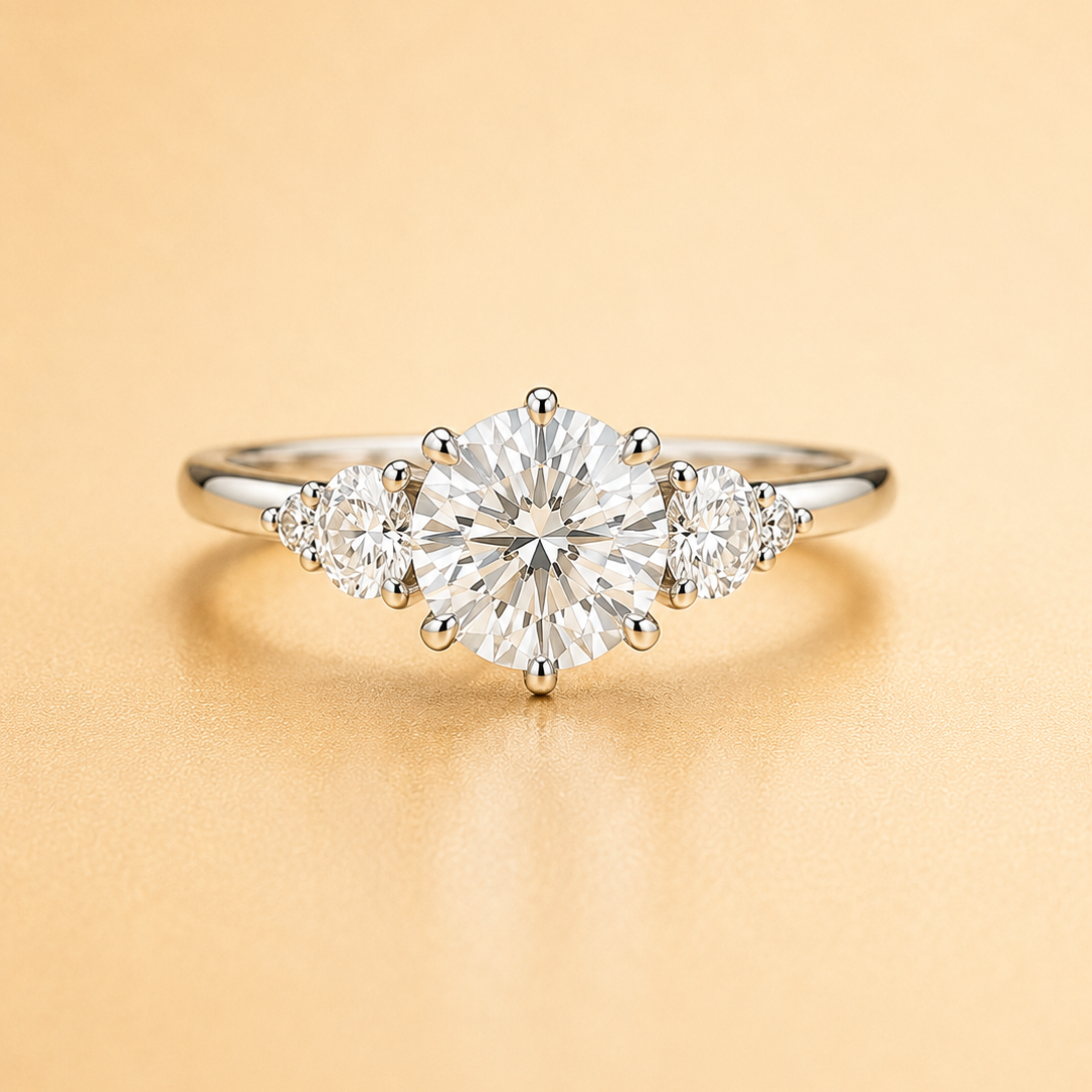 Round Brilliant Style Diamond Five-Stone Ring