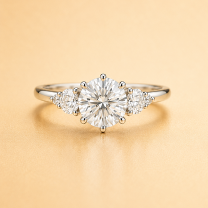 Round Brilliant Style Diamond Five-Stone Ring