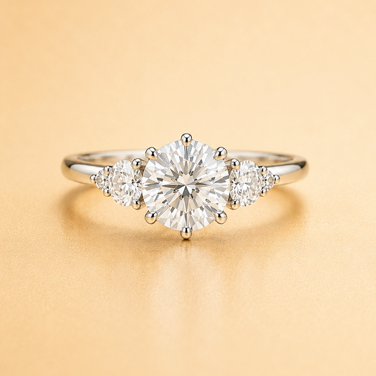 Round Brilliant Style Diamond Five-Stone Ring