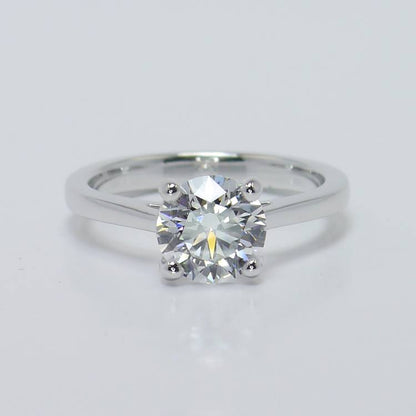 0.80ct Round Solitaire Diamond Engagement Ring in 9k Gold - GIA Certified