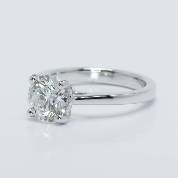 0.80ct Round Solitaire Diamond Engagement Ring in 9k Gold - GIA Certified