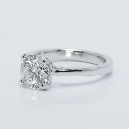 0.80ct Round Solitaire Diamond Engagement Ring in 9k Gold - GIA Certified